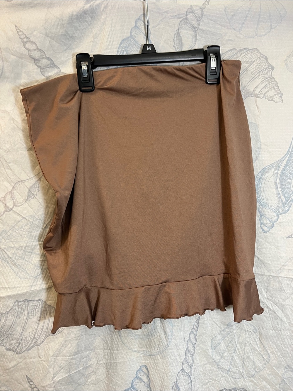 H&M Brown Asymmetrical Ruffle Ruched Skirt - Picture 4 of 4
